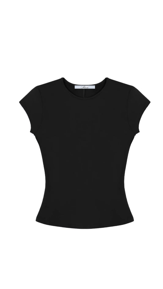 CAP SLEEVE BABY TEE - ONYX